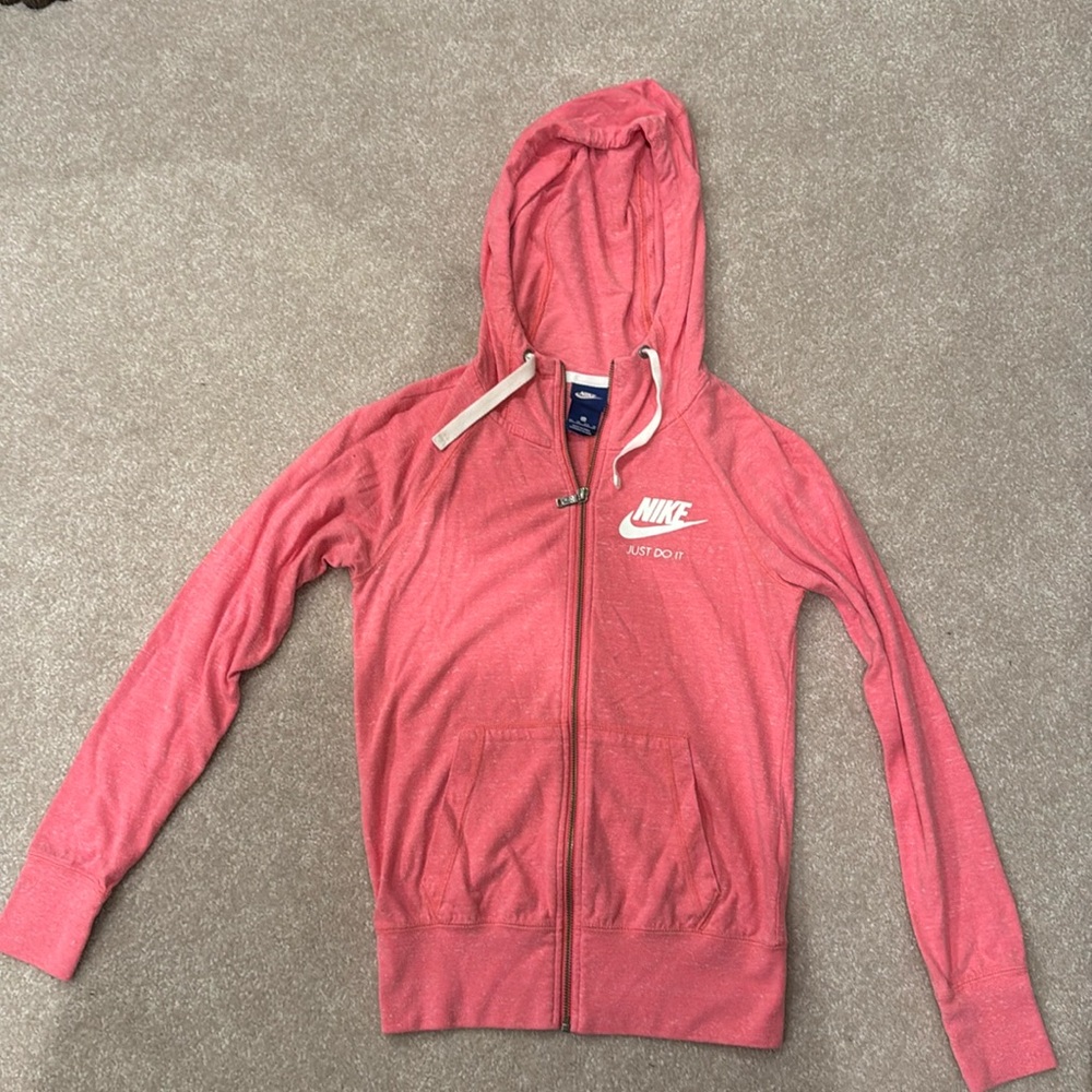 Women's pink Nike zip up hoodie size Xanax